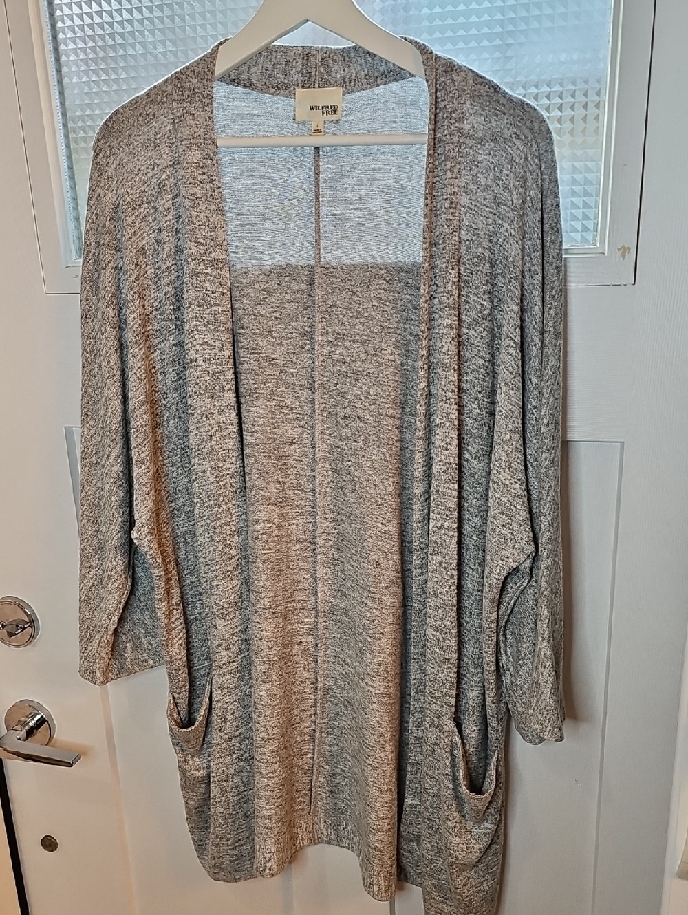 Wilfred Heather Gray Open-Front Women's Cardigan